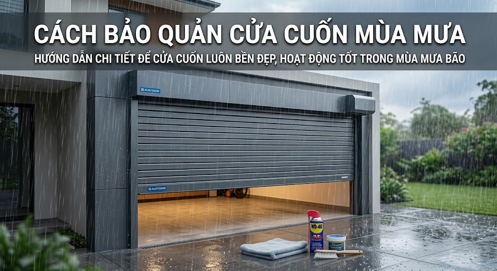 Vì sao cửa cuốn cần bảo quản kỹ hơn vào mùa mưa bão