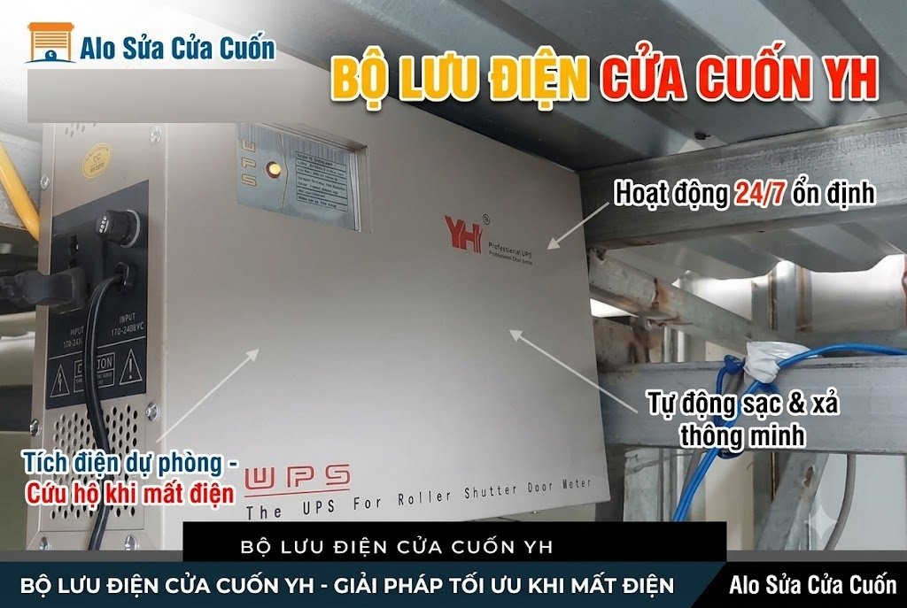 bộ lưu điện cửa cuốn hoạt động thế nào