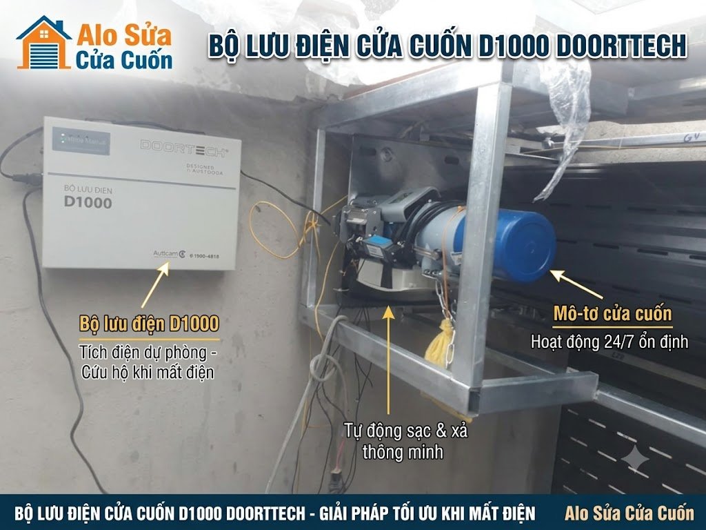 bộ lưu điện cửa cuốn hoạt động thế nào