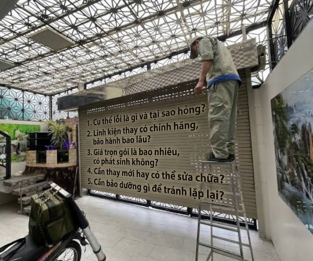 làm sao biết thợ sửa cửa cuốn báo đúng lỗi
