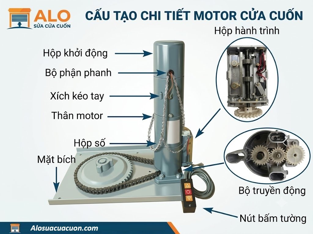 giải đáp motor cửa cuốn hoạt động như thế nào