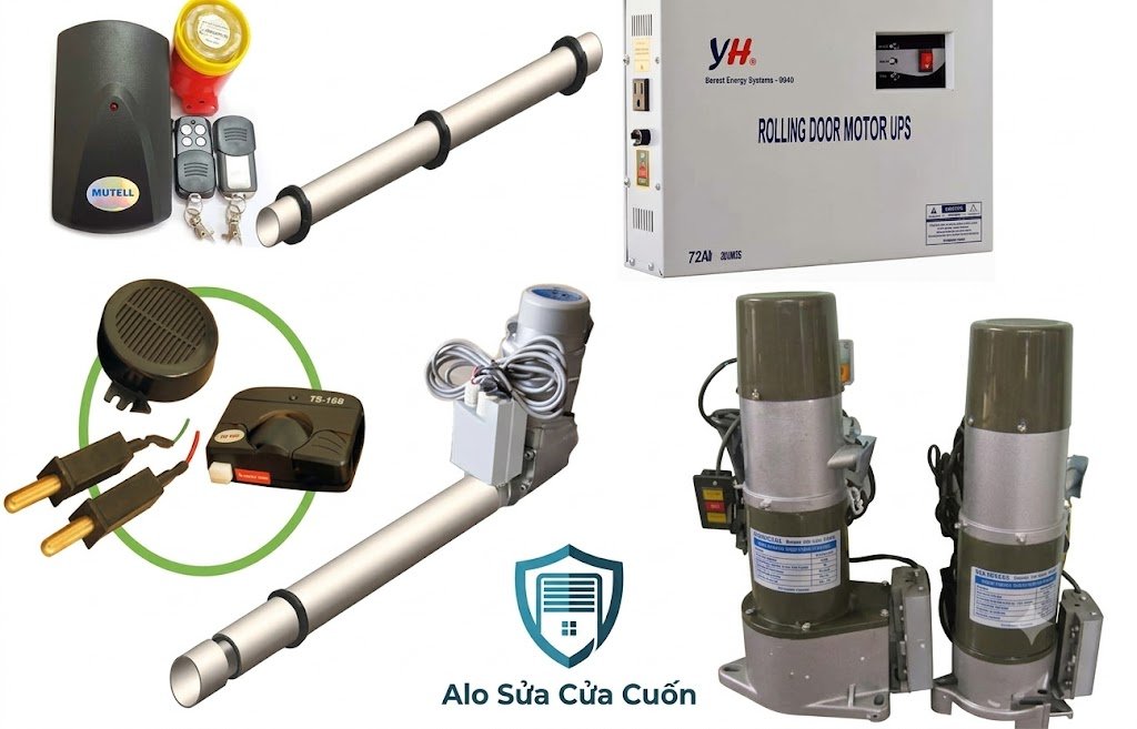 cấu tạo cửa cuốn gồm những bộ phận nào - linh kiện tổng quan